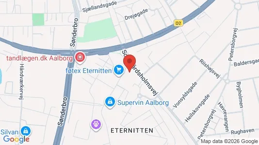 Kontorlokaler til leje i Aalborg Centrum - kort over placeringen