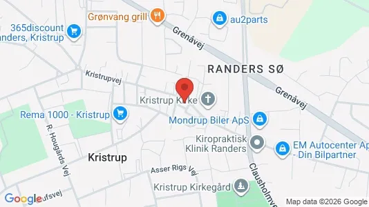 Boligudlejningsejendomme til salg i Randers SØ - kort over placeringen