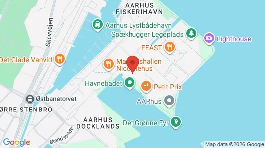 Kontorlokaler til leje i Århus C - kort over placeringen