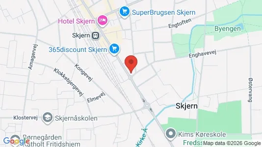 Kontorlokaler til salg i Skjern - kort over placeringen