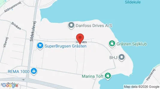 Kontorlokaler til leje i Gråsten - kort over placeringen