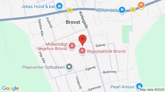 Erhvervslejemål til salg i Brovst - kort over placeringen