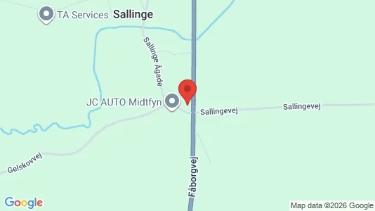 Erhvervslejemål til salg i Ringe - kort over placeringen