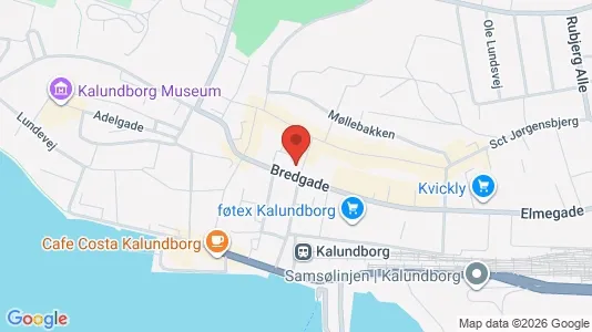 Butikslokaler til leje i Kalundborg - kort over placeringen