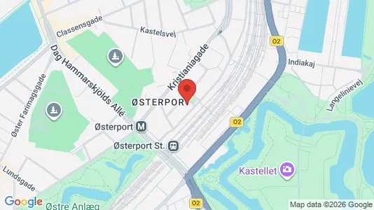 Kontorlokaler til leje i Østerbro - kort over placeringen