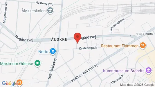 Kontorlokaler til leje i Odense C - kort over placeringen
