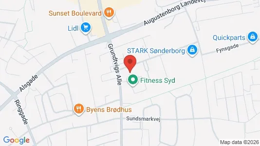 Kontorlokaler til salg i Sønderborg - kort over placeringen