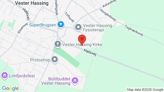 Kontorlokaler til salg i Vodskov - kort over placeringen