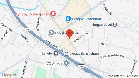 Kontorlokaler til leje i Kongens Lyngby - kort over placeringen