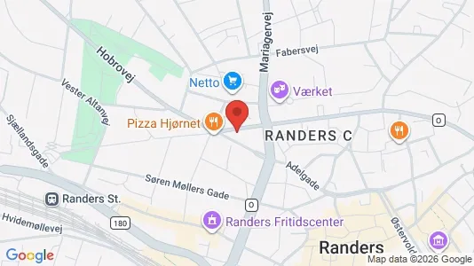 Boligudlejningsejendomme til salg i Randers C - kort over placeringen