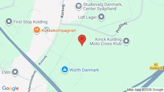 Lagerlokaler til leje i Kolding - kort over placeringen