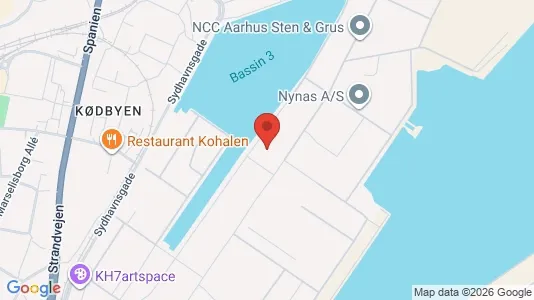 Lagerlokaler til salg i Århus C - kort over placeringen