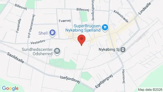Boligudlejningsejendomme til salg i Nykøbing Sjælland - kort over placeringen