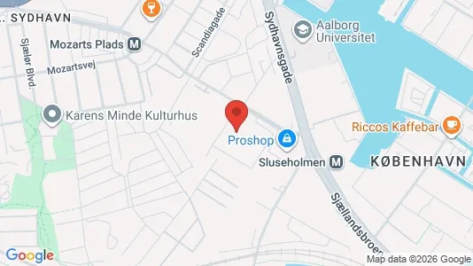Kontorlokaler til leje i København SV - kort over placeringen