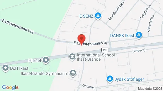 Lagerlokaler til leje i Ikast - kort over placeringen