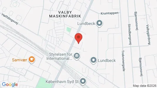 Kontorlokaler til leje i Valby - kort over placeringen