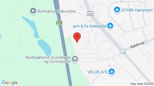Lagerlokaler til leje i Hørsholm - kort over placeringen