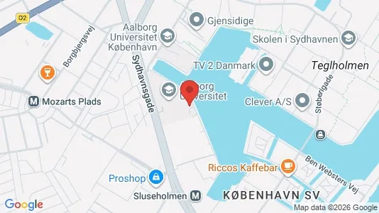 Kontorlokaler til leje i København SV - kort over placeringen