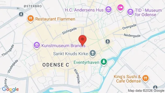 Kontorlokaler til leje i Odense C - kort over placeringen