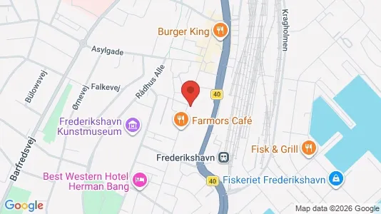 Erhvervslejemål til salg i Frederikshavn - kort over placeringen