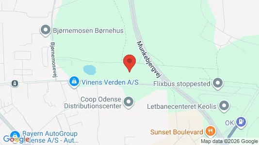 Erhvervsgrunde til salg i Odense S - kort over placeringen