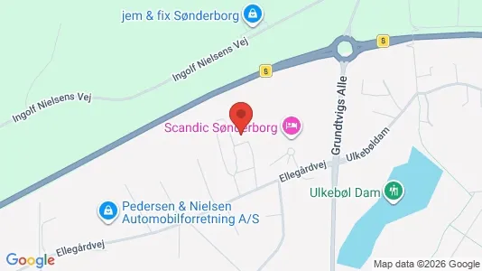 Kontorlokaler til leje i Sønderborg - kort over placeringen