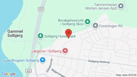 Lagerlokaler til leje i Solbjerg - kort over placeringen