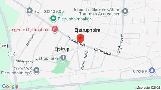 Kontorlokaler til salg i Ejstrupholm - kort over placeringen