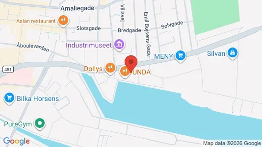 Erhvervslejemål til leje i Horsens - kort over placeringen