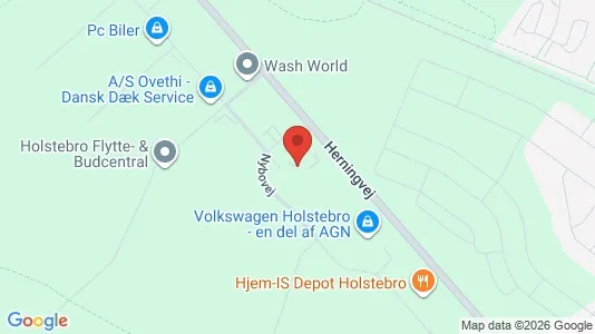 Lagerlokaler til salg i Holstebro - kort over placeringen