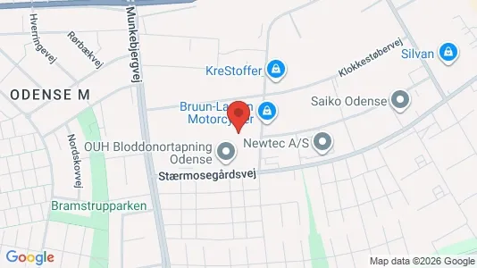 Kontorlokaler til leje i Odense M - kort over placeringen