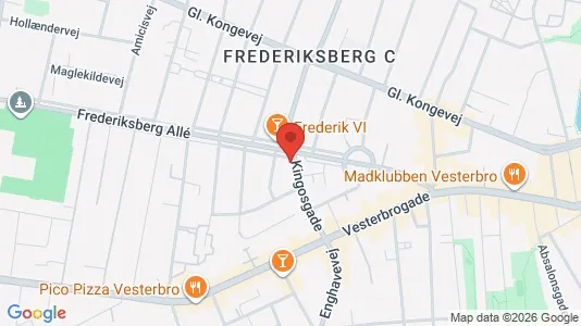 Kontorlokaler til leje i Frederiksberg C - kort over placeringen