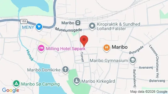 Kontorlokaler til leje i Maribo - kort over placeringen