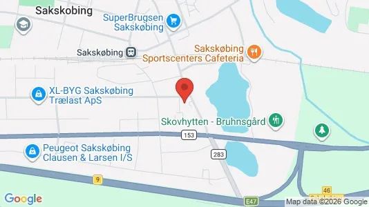 Erhvervslejemål til salg i Sakskøbing - kort over placeringen