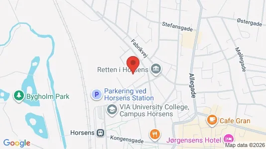 Kontorlokaler til leje i Horsens - kort over placeringen