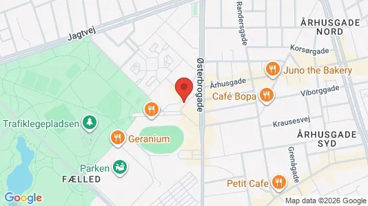 Kontorlokaler til leje i Østerbro - kort over placeringen