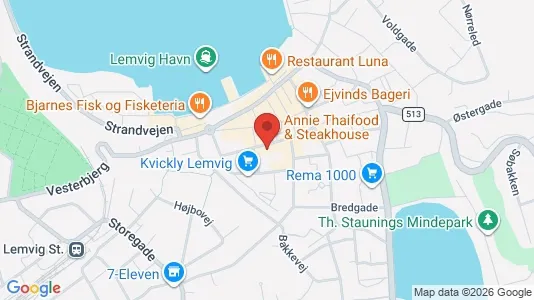 Kontorlokaler til leje i Lemvig - kort over placeringen