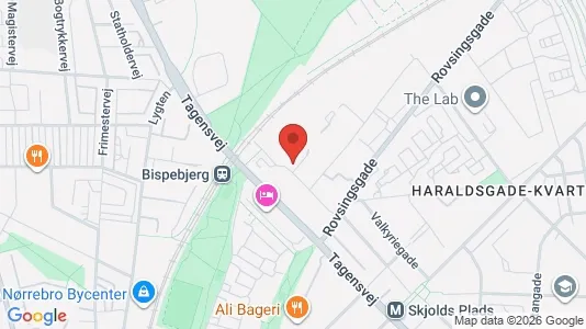 Kontorlokaler til leje i Nørrebro - kort over placeringen
