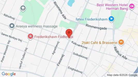 Erhvervslejemål til salg i Frederikshavn - kort over placeringen