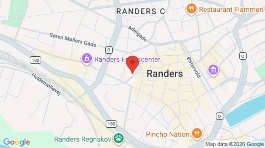 Kontorlokaler til leje i Randers C - kort over placeringen