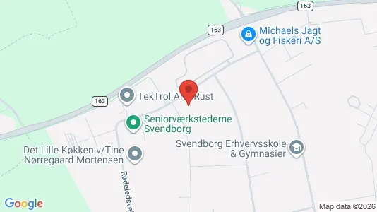 Kontorlokaler til leje i Svendborg - kort over placeringen