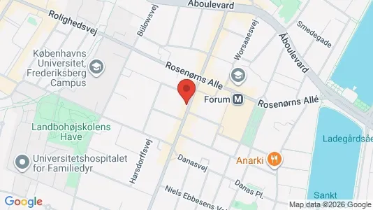 Hoteller til salg i Frederiksberg C - kort over placeringen