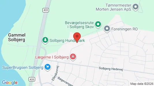 Lagerlokaler til leje i Solbjerg - kort over placeringen