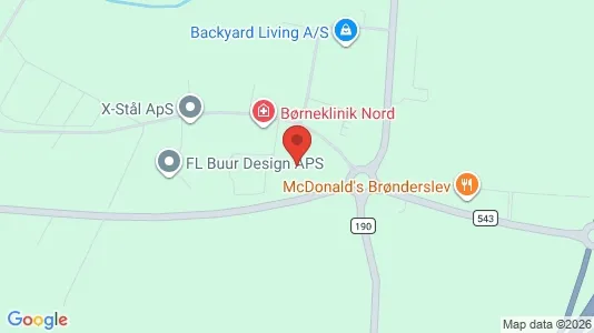 Kontorlokaler til leje i Brønderslev - kort over placeringen