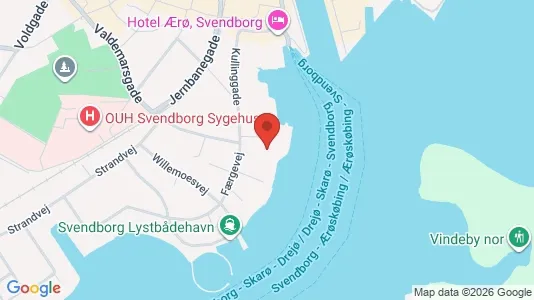 Kontorlokaler til leje i Svendborg - kort over placeringen