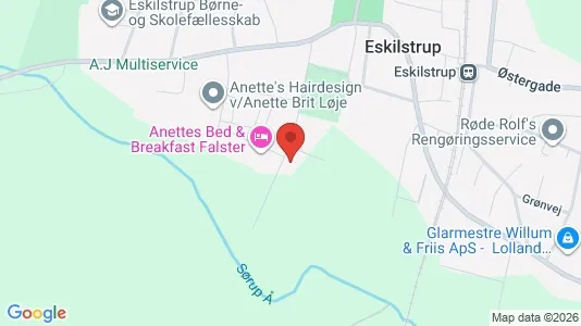 Værkstedslokaler til salg i Eskilstrup - kort over placeringen