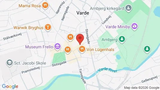 Kontorlokaler til leje i Varde - kort over placeringen