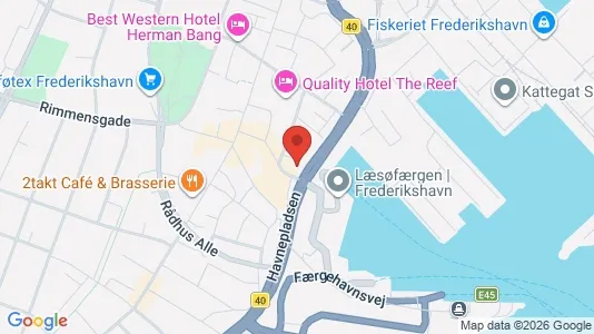 Kontorlokaler til leje i Frederikshavn - kort over placeringen