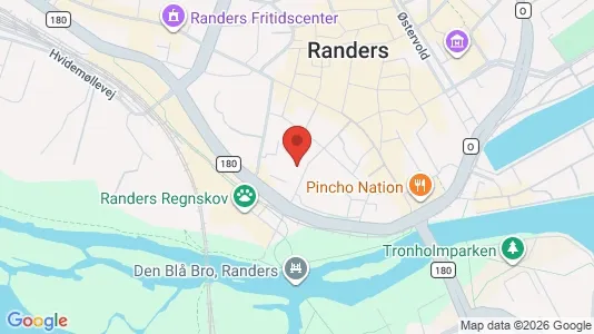 Erhvervslejemål til leje i Randers C - kort over placeringen