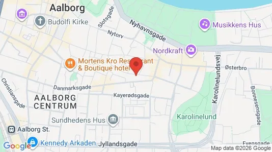 Boligudlejningsejendomme til salg i Aalborg Centrum - kort over placeringen
